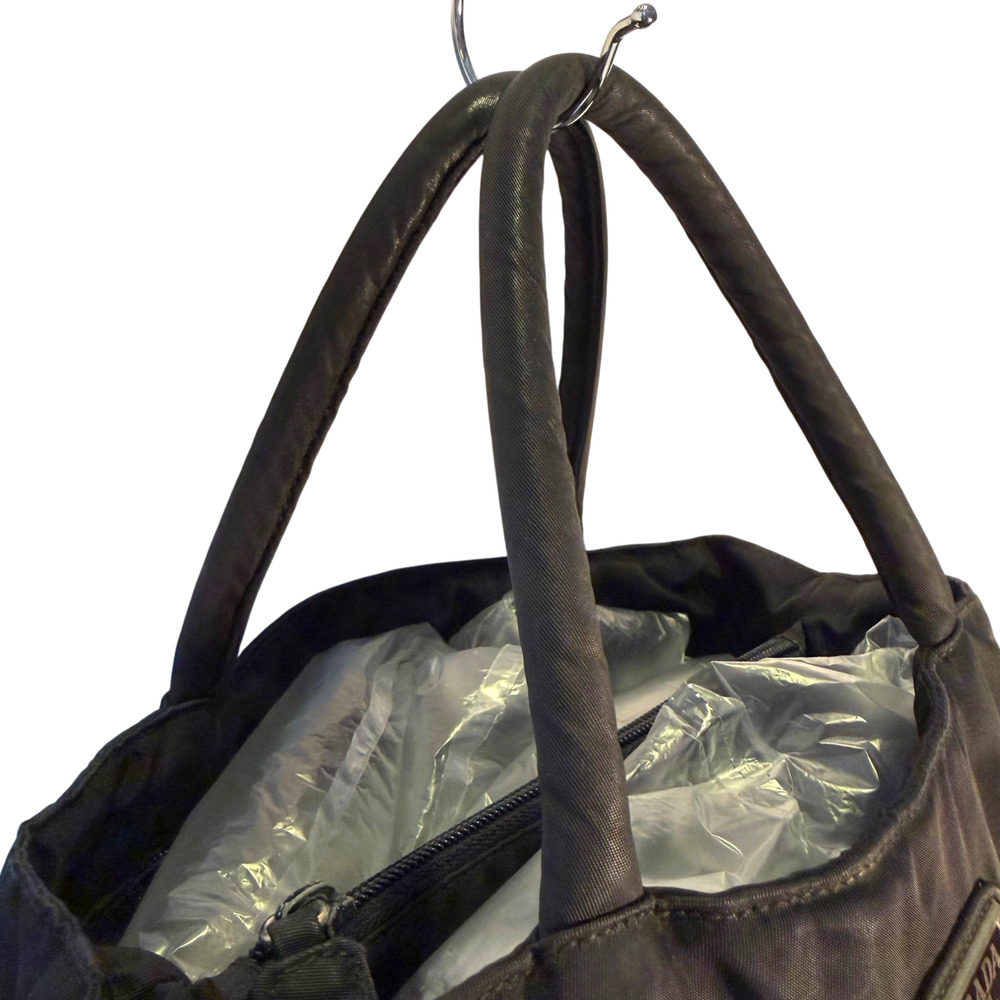 Prada Black Nylon Top Handle Tote Multi-Pocket Zipper Storage Silver Hardware - Picture 4 of 15